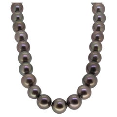 Tiffany & Co. Tahitian Pearl Necklace with Diamond Clasp