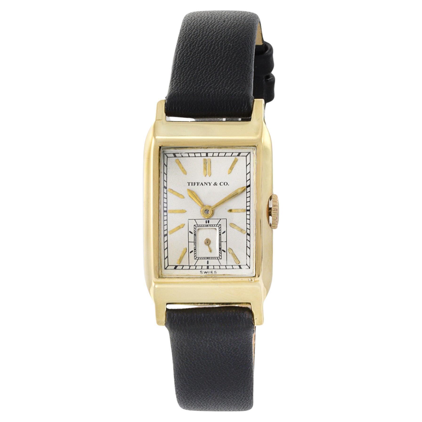 Tiffany & Co. Montre Tank en or jaune 14K