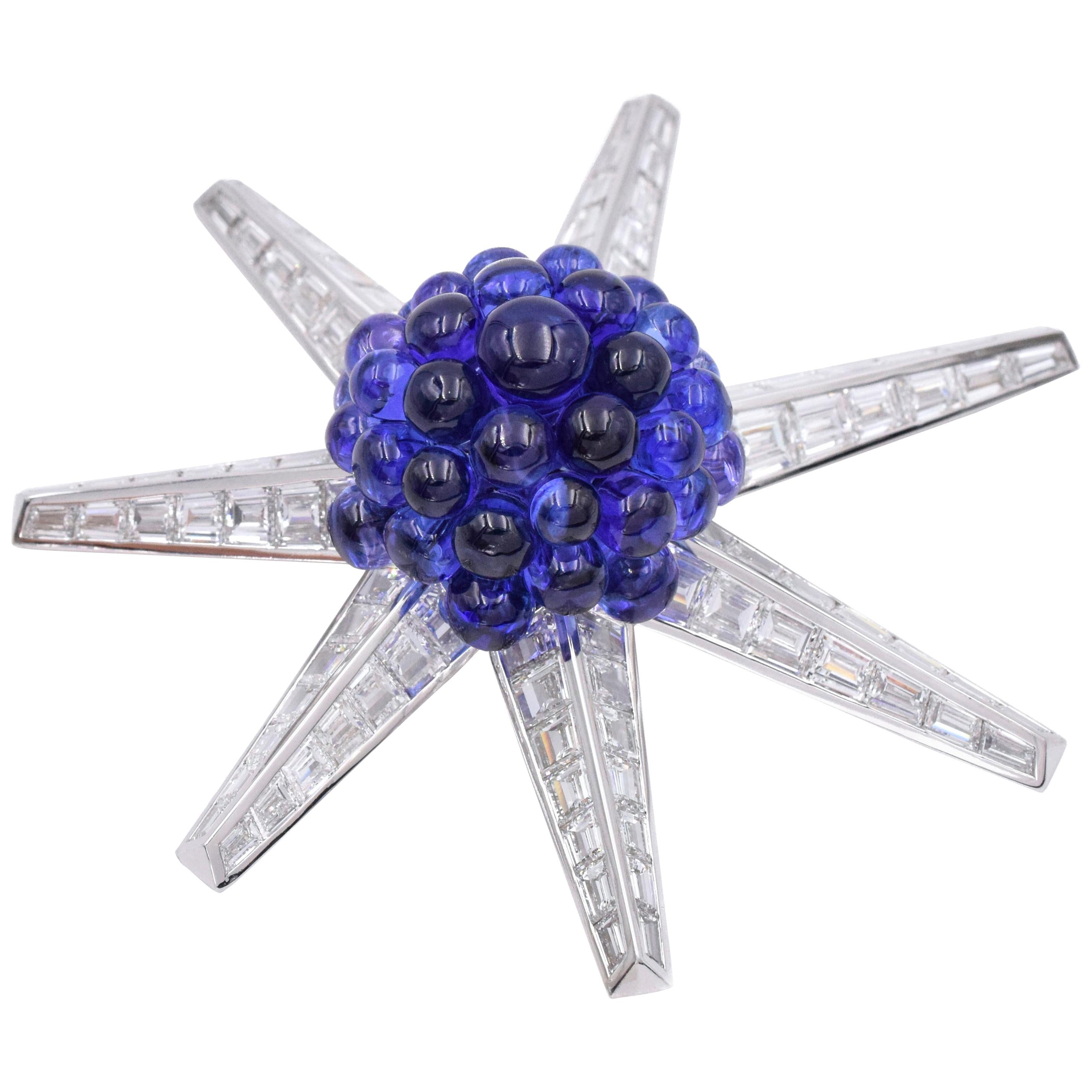 Tiffany & Co. Broche en tanzanite et diamants