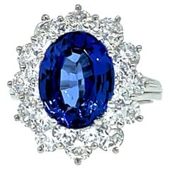 Tiffany & Co. Tansanit und Diamantring aus Platin