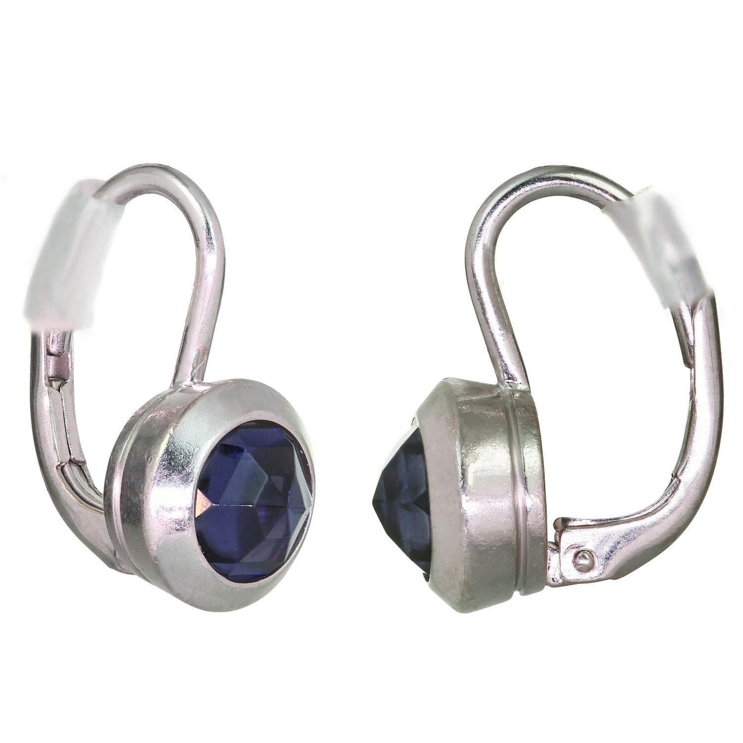 Round Cut TIFFANY & CO. Tanzanite White Gold Earrings