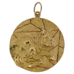 Tiffany & Co. Taurus Gold Pendant Astrological Zodiac