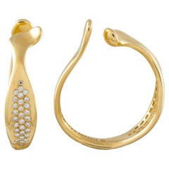 Tiffany & Co T&CO 18K Yellow Gold and Diamond Earrings