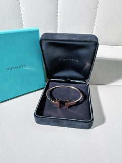 Tiffany & Co. T‑Collection 18K Rose‑Gold Wide Double‑T Open‑Cuff Bracelet