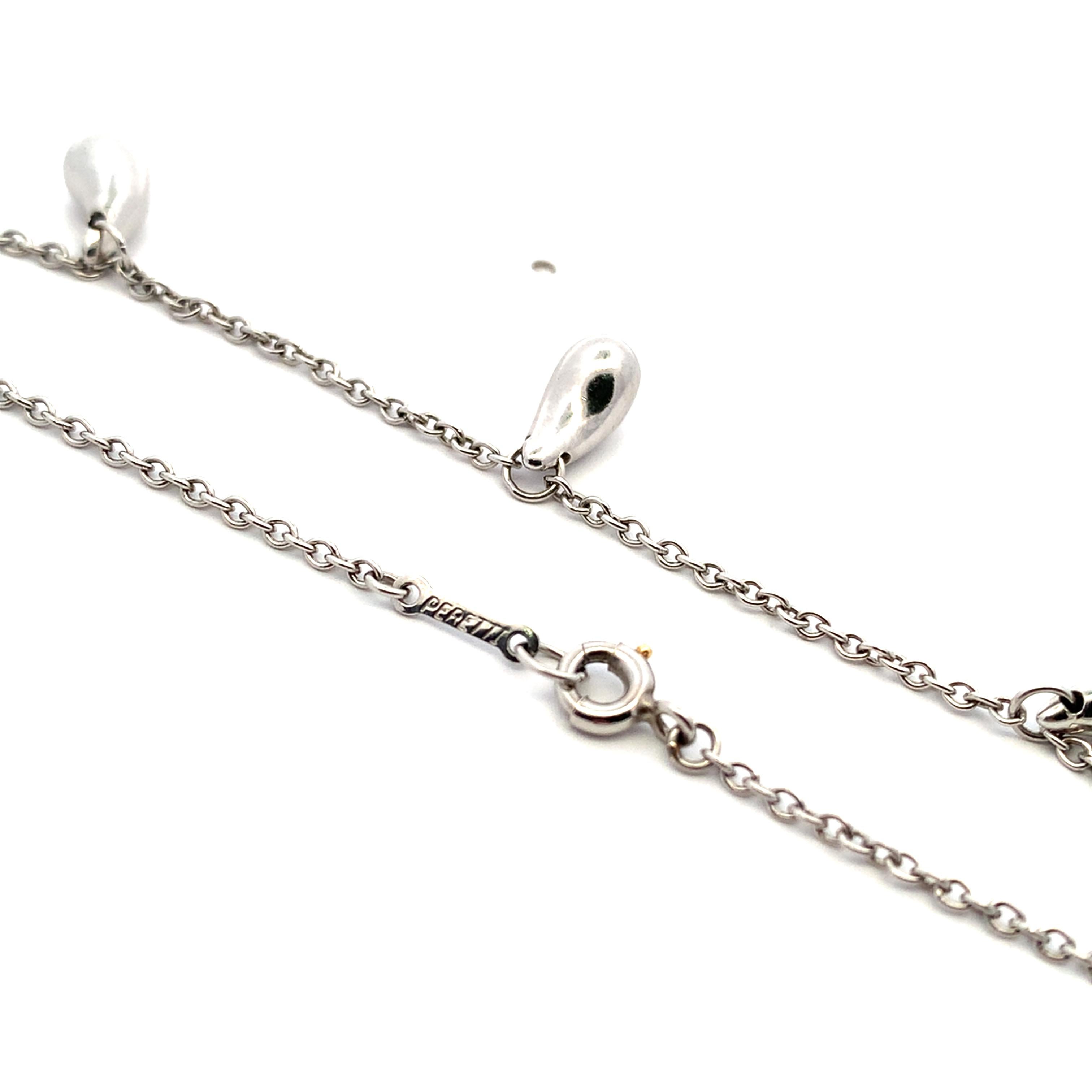 Tiffany & Co, bracelet à chaîne en forme de goutte d'eau, platine Unisexe en vente