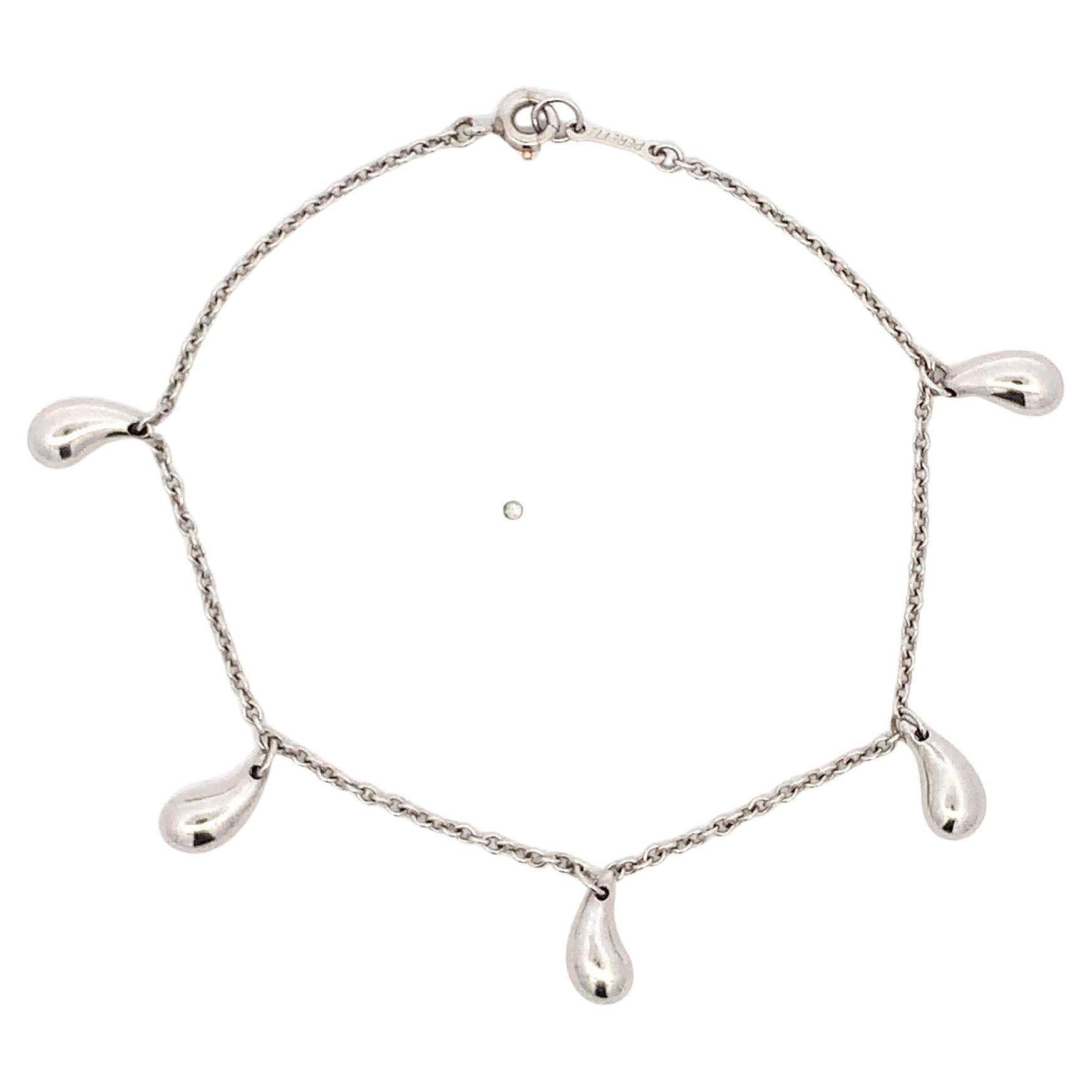 Tiffany & Co teardrop chain bracelet platinum