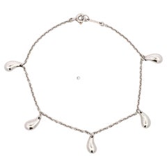 Tiffany & Co, bracelet à chaîne en forme de goutte d'eau, platine