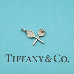 Tiffany & Co. Tennis Racquet and Ball Charm Pendant Sterling Silver