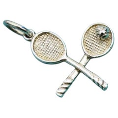 Tiffany & Co. Tennis Racquet and Ball Charm Pendant Sterling Silver
