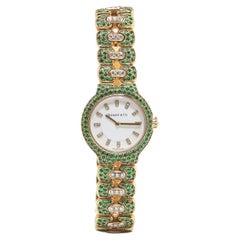 Tiffany & Co. Tesoro 18KT Gold Emerald & Diamond Watch Tiffany & Co. Tesoro 18KT Gold Emerald & Diamond Watch