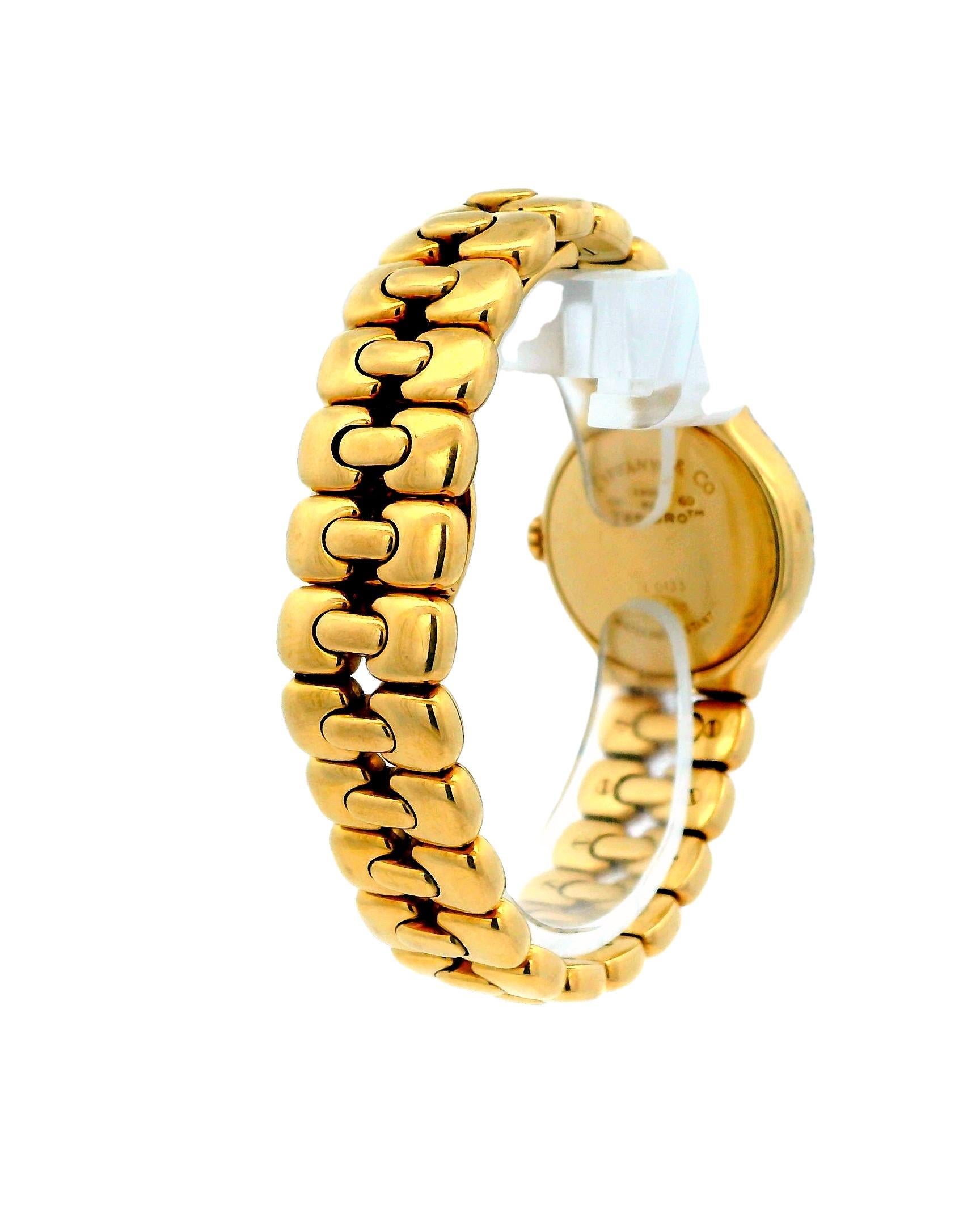 De las mujeres Tiffany & Co. Tessoro 18K Oro Amarillo y Bisel Pave