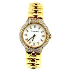 Tiffany & Co. Tessoro 18K Yellow Gold & Pave Bezel