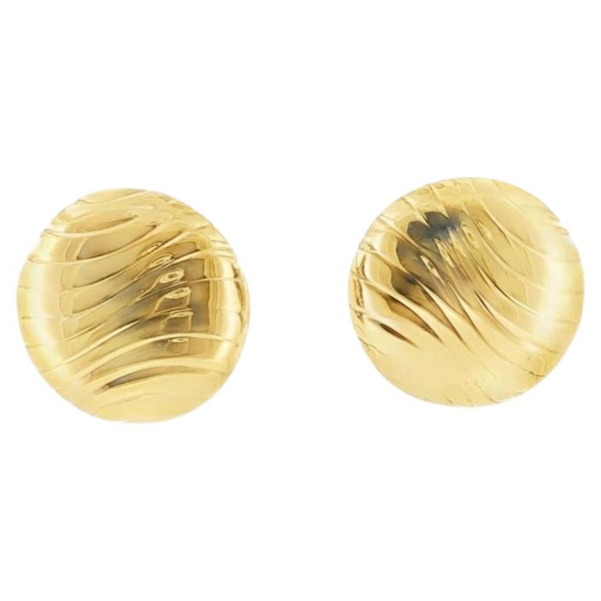 Tiffany & Co. Textured Gold Earrings United States, 1970s