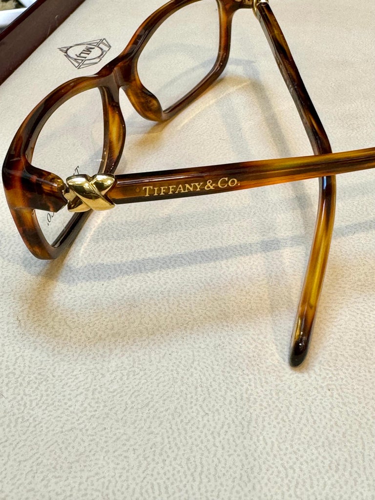TIFFANY and CO TF 2036 8116 HAVANA HONEY BROWN EYEGLASSES 52  display picture 2