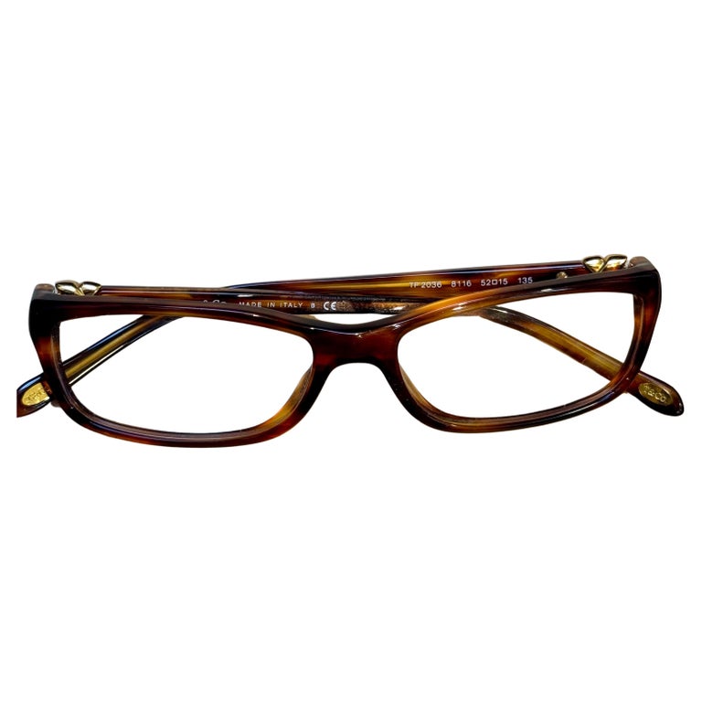 TIFFANY and CO TF 2036 8116 HAVANA HONEY BROWN EYEGLASSES 52  display picture 1