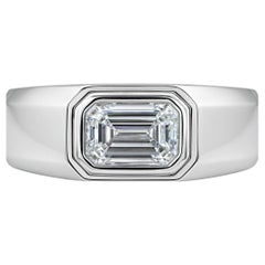 Tiffany & Co. Anello di fidanzamento con diamante taglio smeraldo in platino Charles Charles