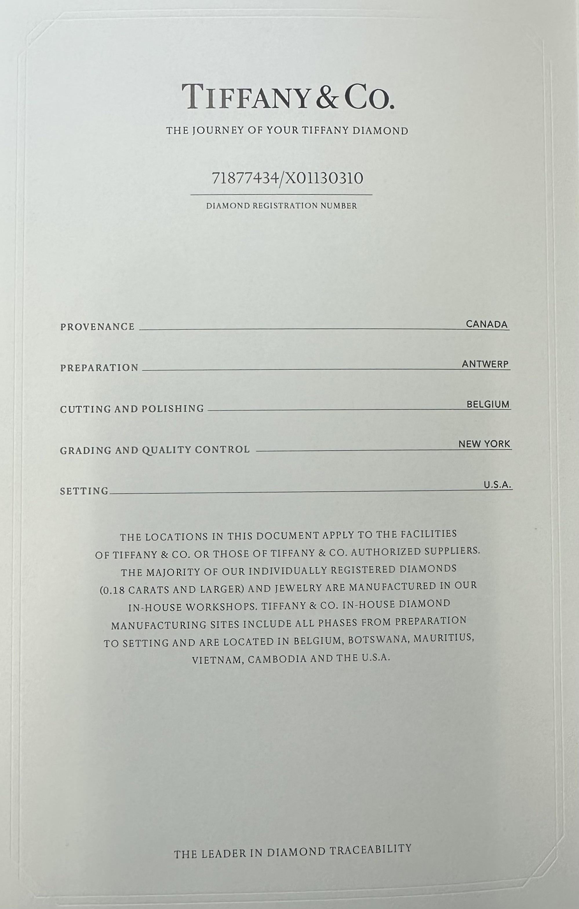 Tiffany & Co. The Charles Setting Men's Engagement Ring Platinum 1.71ct Center 6