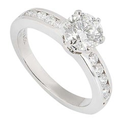 Tiffany & Co. The Setting Collection Platinum Diamond Ring 1.04 Carat