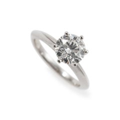 Tiffany & Co. The Tiffany Iconic Platinum Round VS2 Gia Diamond Engagement Ring