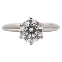 Tiffany & Co. The Tiffany Iconic Platinum Round VS2 Gia Diamond Engagement Ring