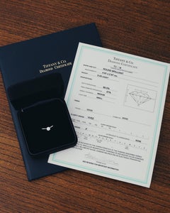 Tiffany & Co, "The Tiffany Setting" 0.43 Carat F/VVS2 Diamond Ring