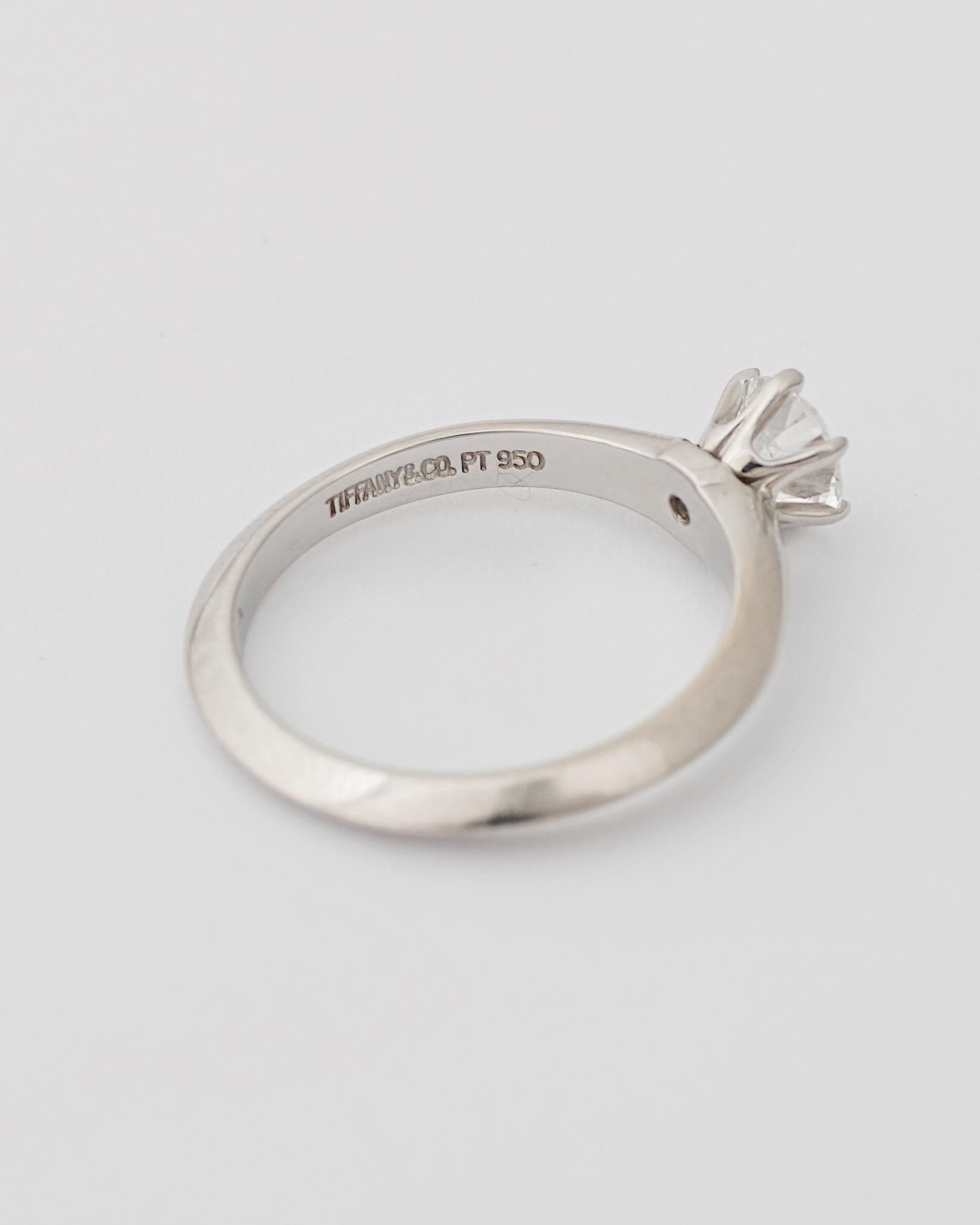 Tiffany & Co., Anello con diamanti da 0,57 carati E/VS1 