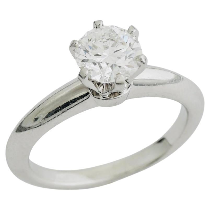 Tiffany 
Co, "The Tiffany Setting" Bague en diamant de 0,82 carat G/VS1 en vente
