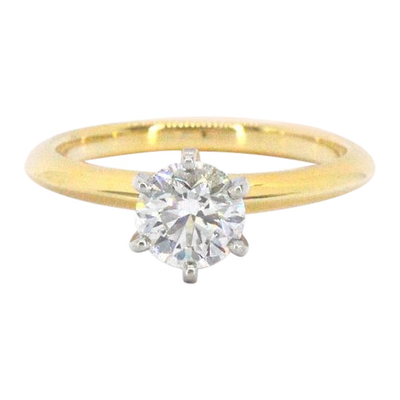Tiffany & Co – Ring in Tiffany-Fassung mit Platinkrone und Brillantschliff
