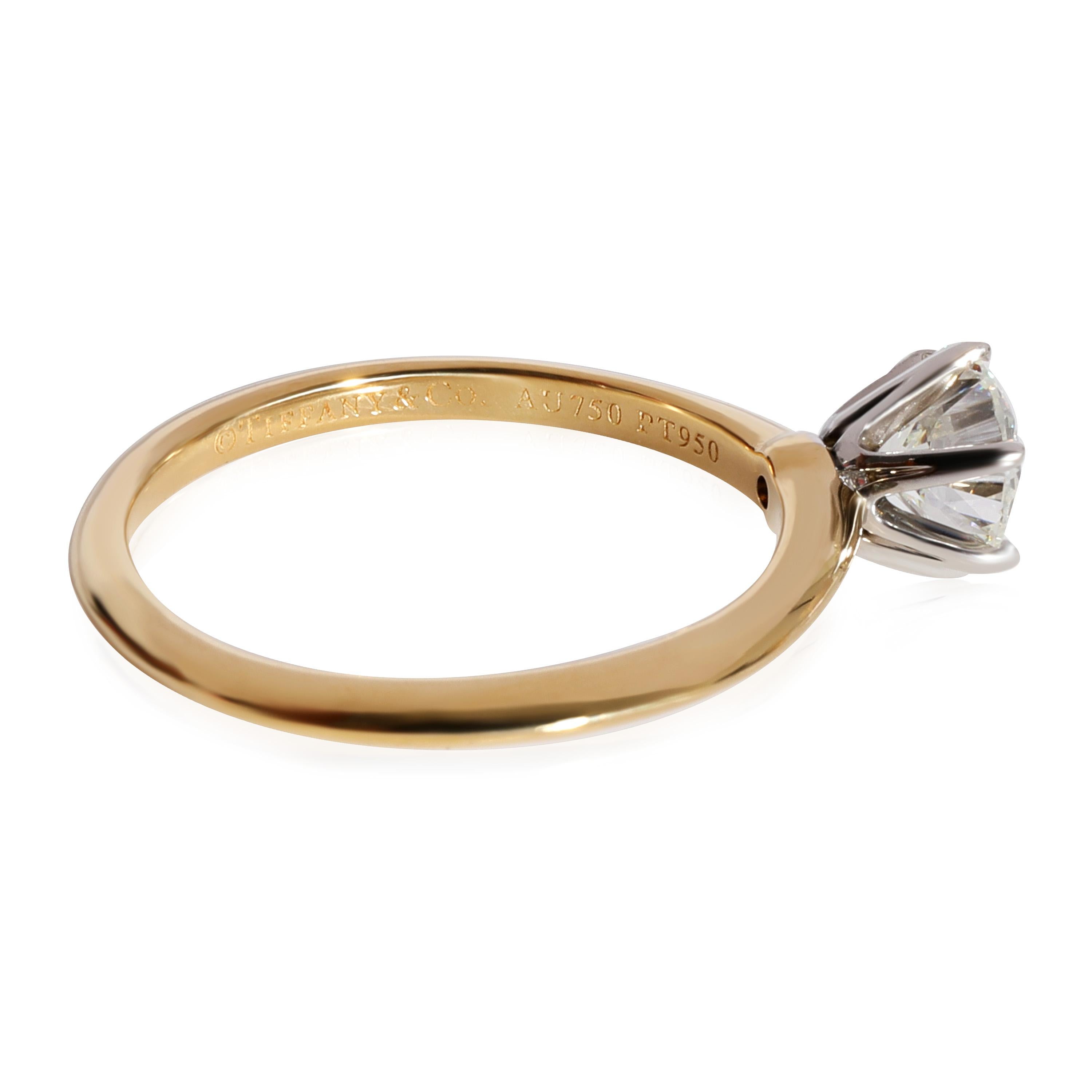 Women's Tiffany & Co. The Tiffany Solitaire Ring in 18K Yellow Gold/Plat 1.05 CTW