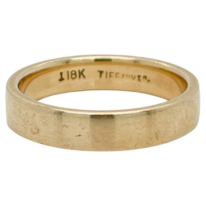 Tiffany & Co. Thick 18 Karat Wedding Band or Ring For Sale