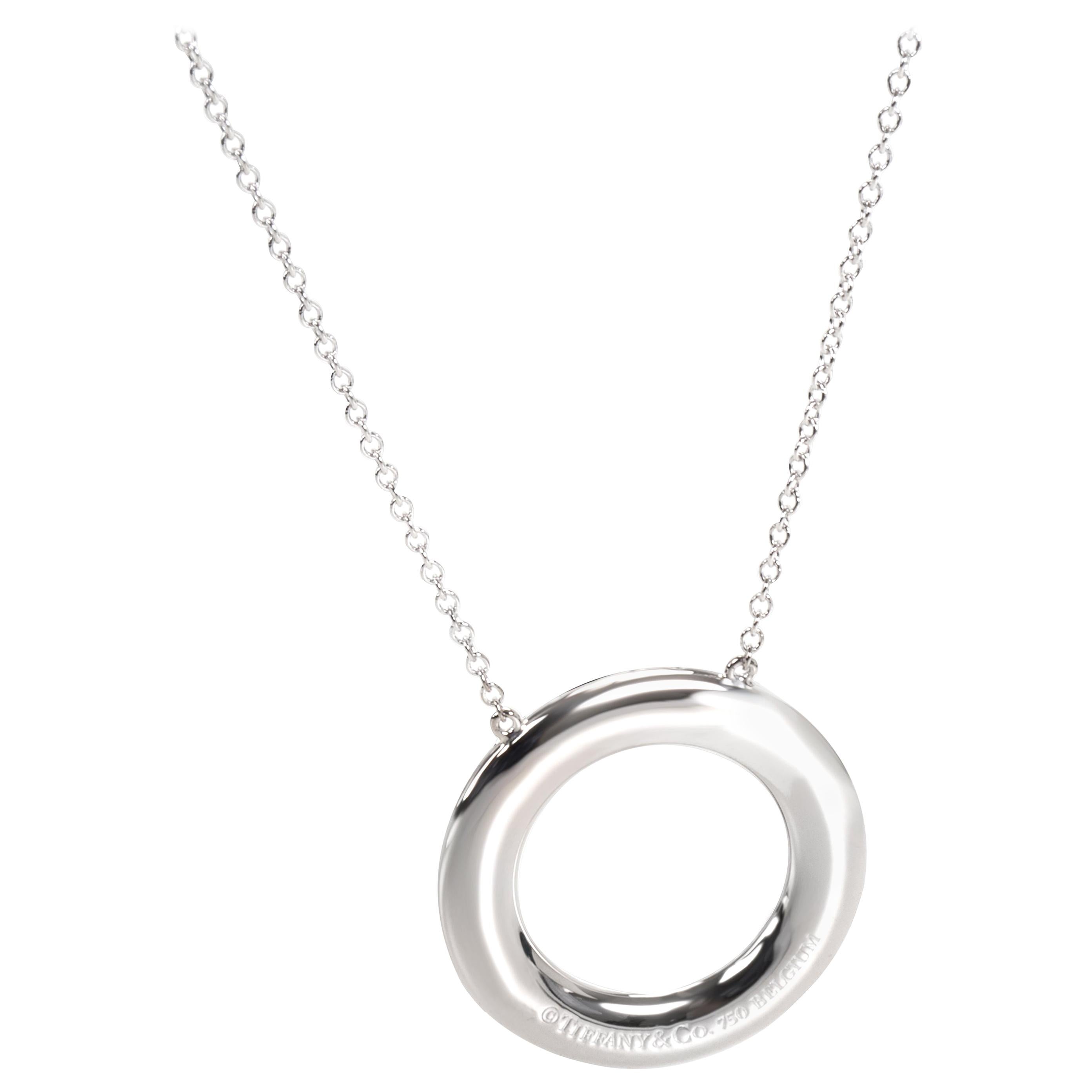 Tiffany & Co. Three-Row Circle Necklace in 18 Karat White Gold 0.70 Carat
