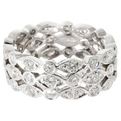 Tiffany & Co. Three Row Jazz Ring in  Platinum 1.2 CTW