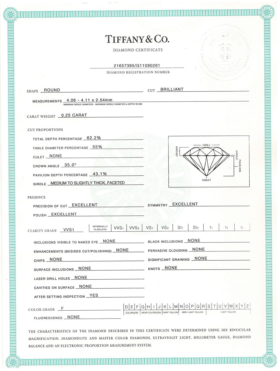 Tiffany & Co. Dreisteiniger Diamant-Verlobungsring 1