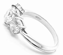 Tiffany & Co Three Stone Diamond Platinum Ring
