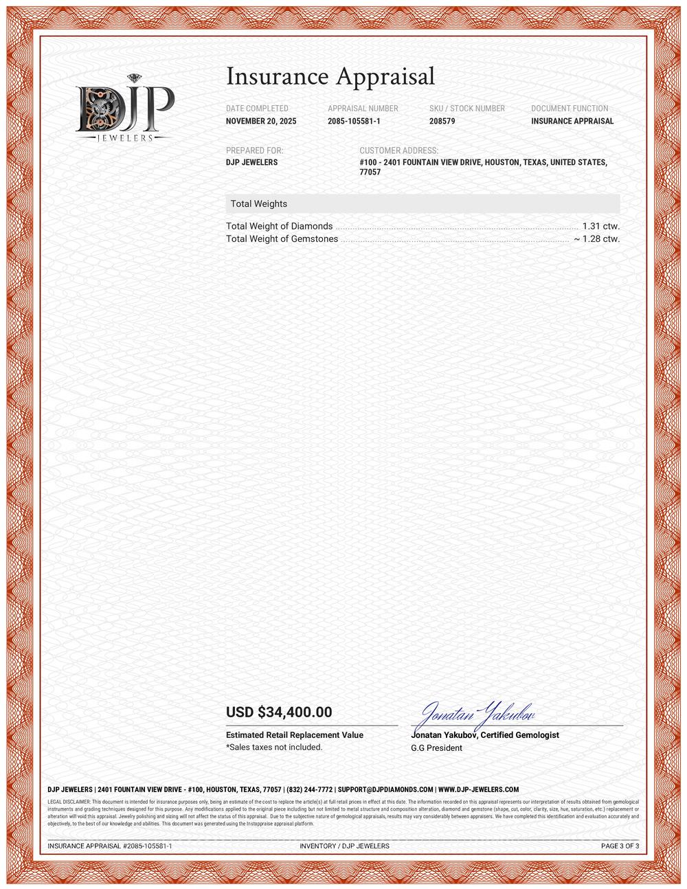 Tiffany & Co. Anello di fidanzamento a tre pietre in platino con zaffiro e diamante GIA da 1,31 carati in vendita 6