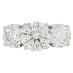 Tiffany & Co. Threestone Round Brilliant Cut Diamond Engagement Ring