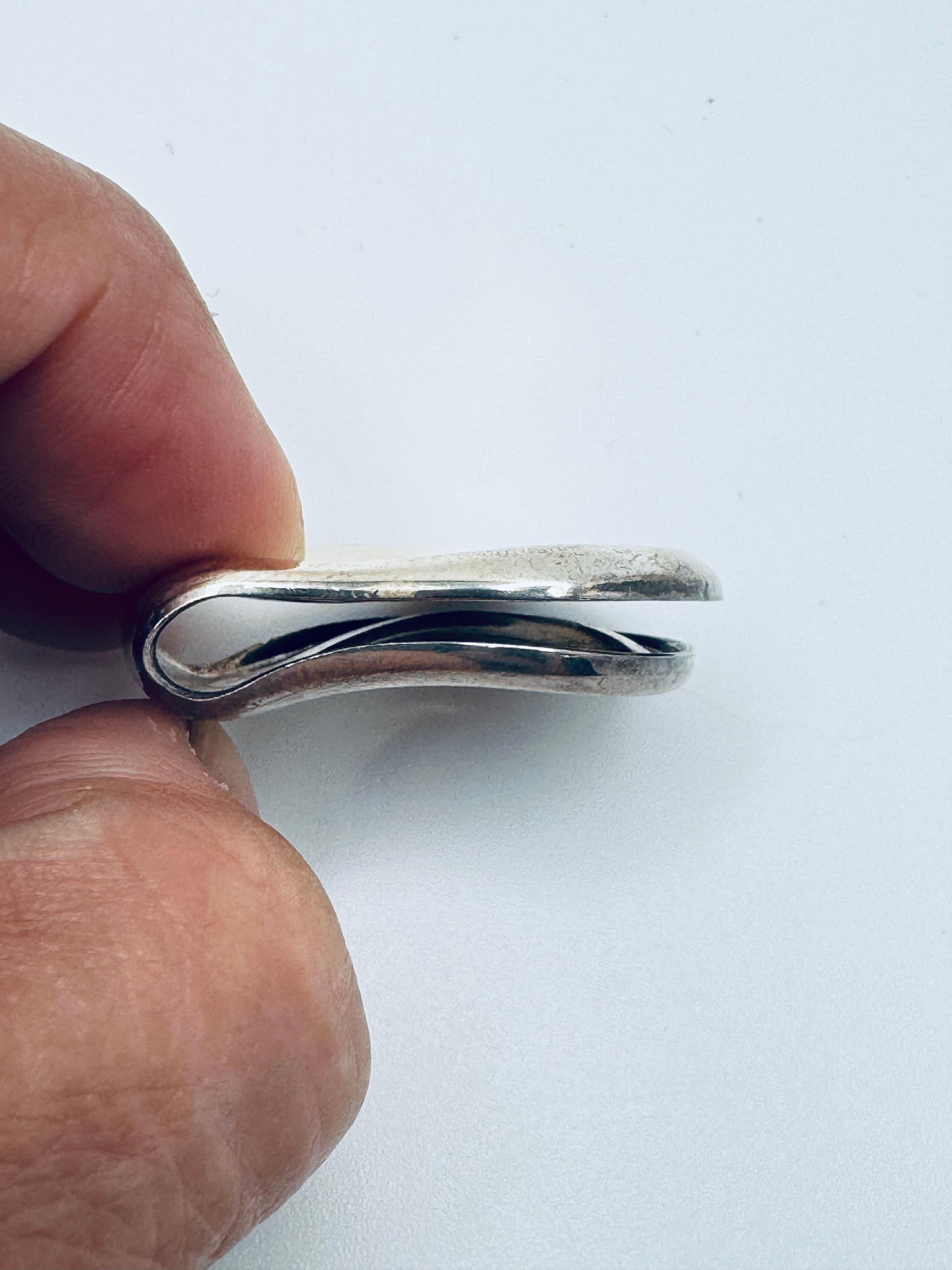 Women's or Men's Tiffany & Co. Thumbprint Money Clip in Sterling Silver For Sale