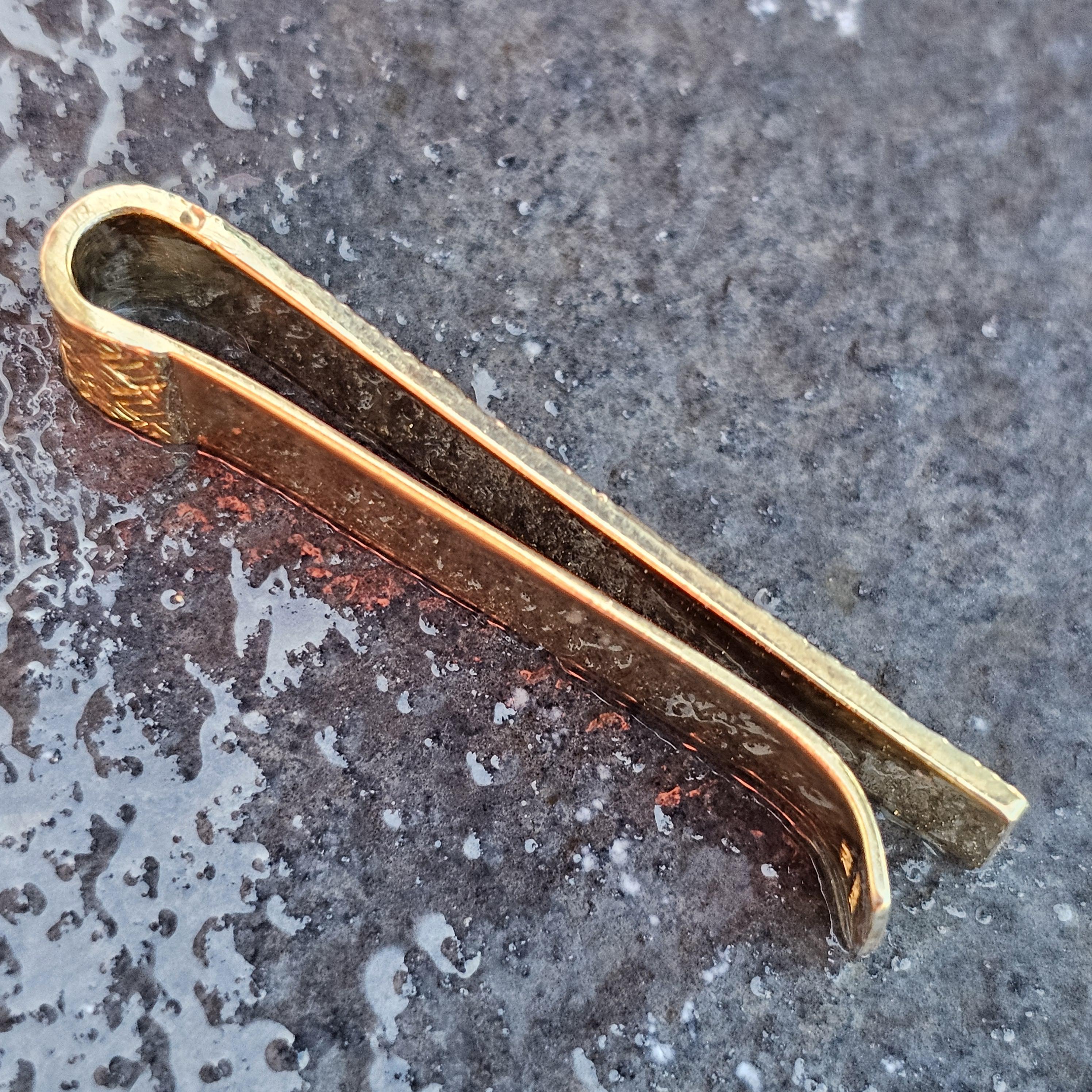De los hombres Tiffany & Co. Pasador de corbata tejido de cesta 13g oro amarillo 18k 1.75