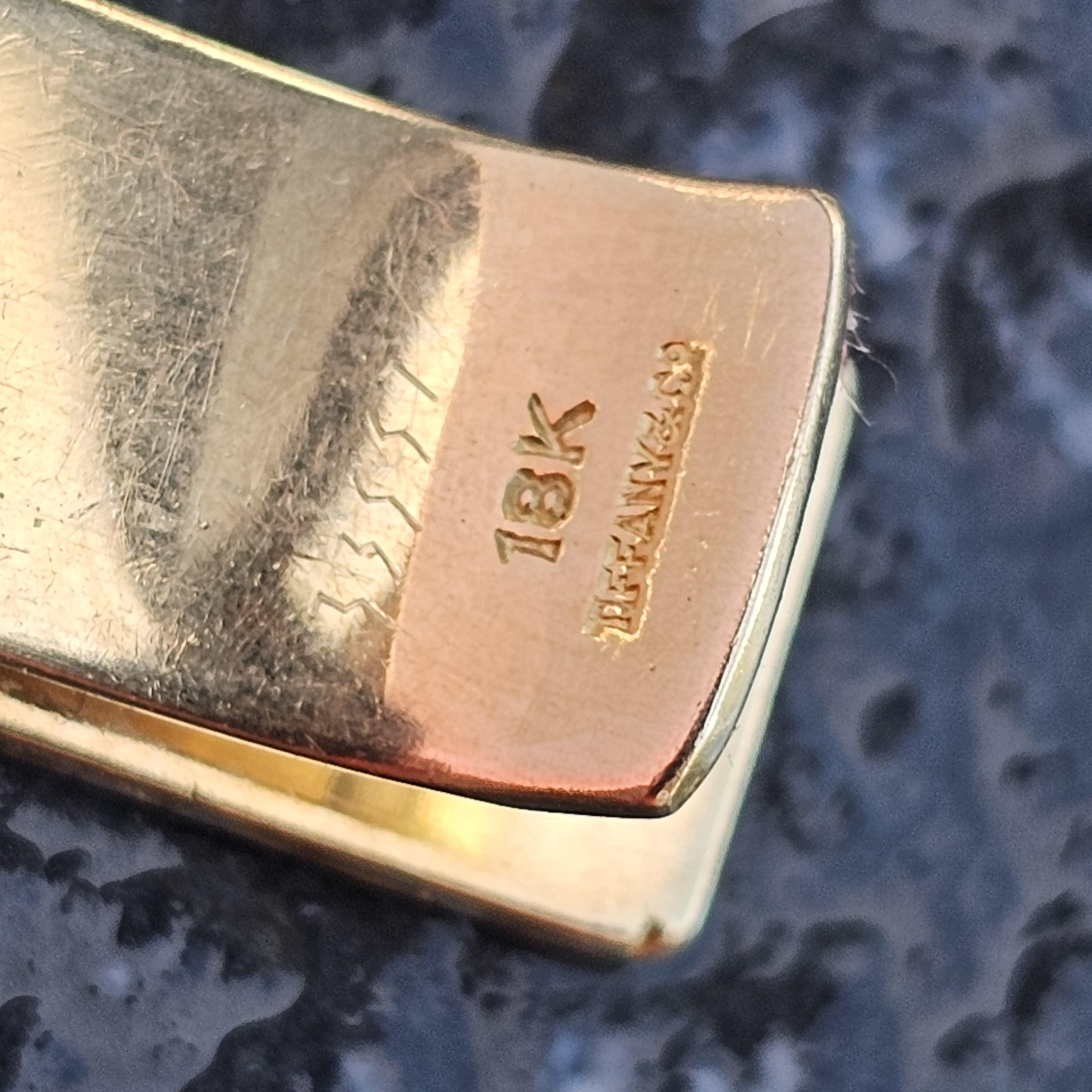 Tiffany & Co. Pasador de corbata tejido de cesta 13g oro amarillo 18k 1.75