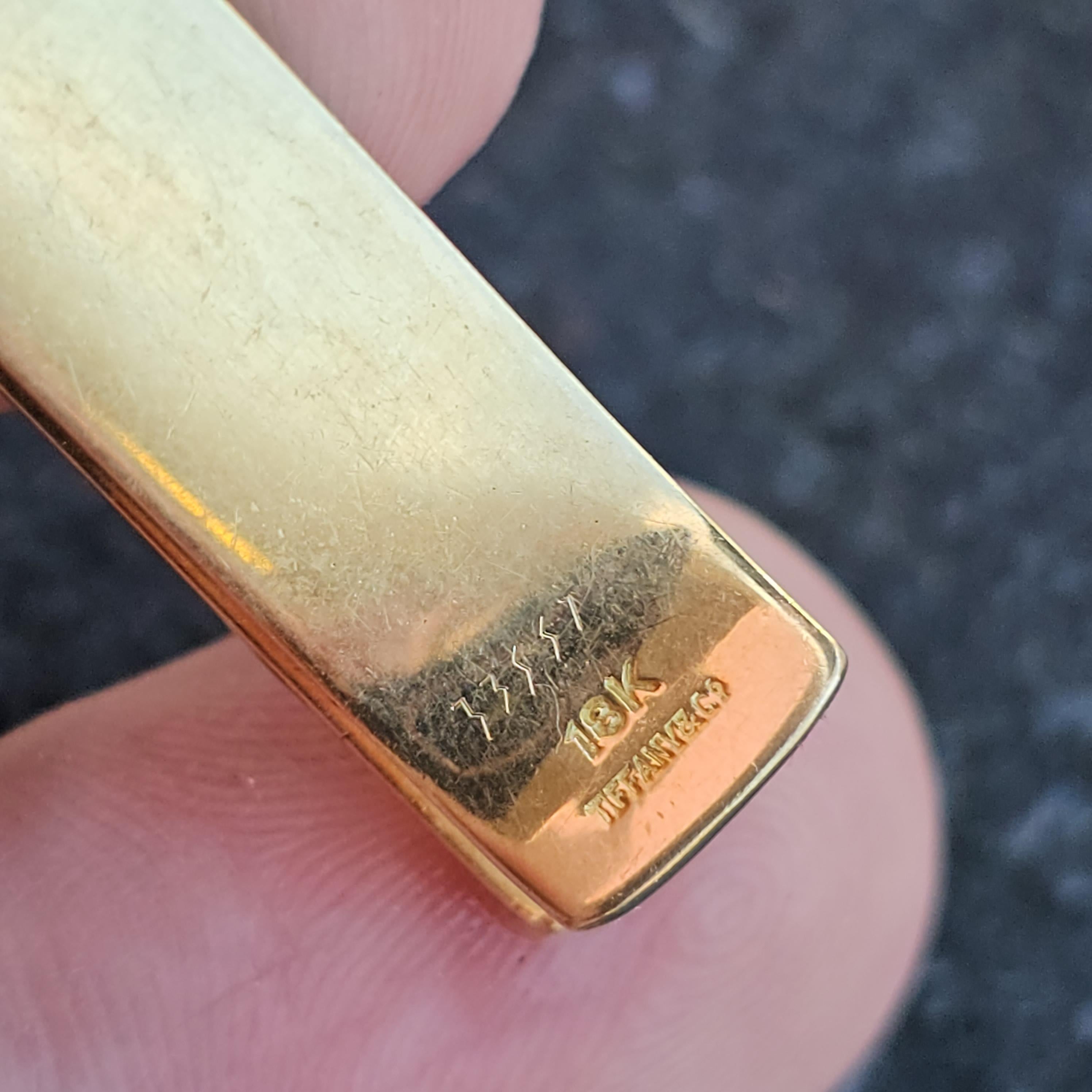 Tiffany & Co. Pasador de corbata tejido de cesta 13g oro amarillo 18k 1.75