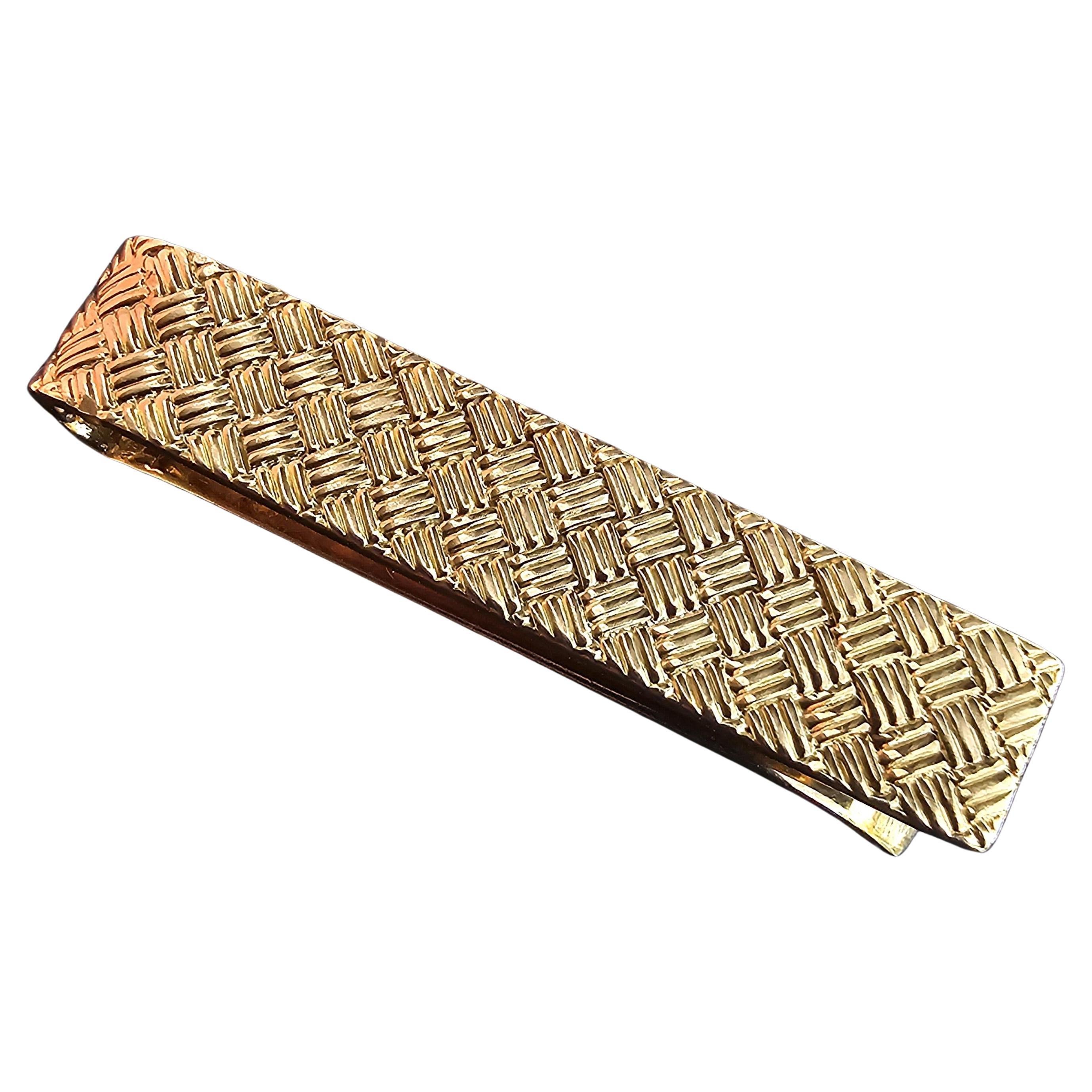 Tiffany & Co. Panier tissé massif 13g or jaune 18k 1,75"