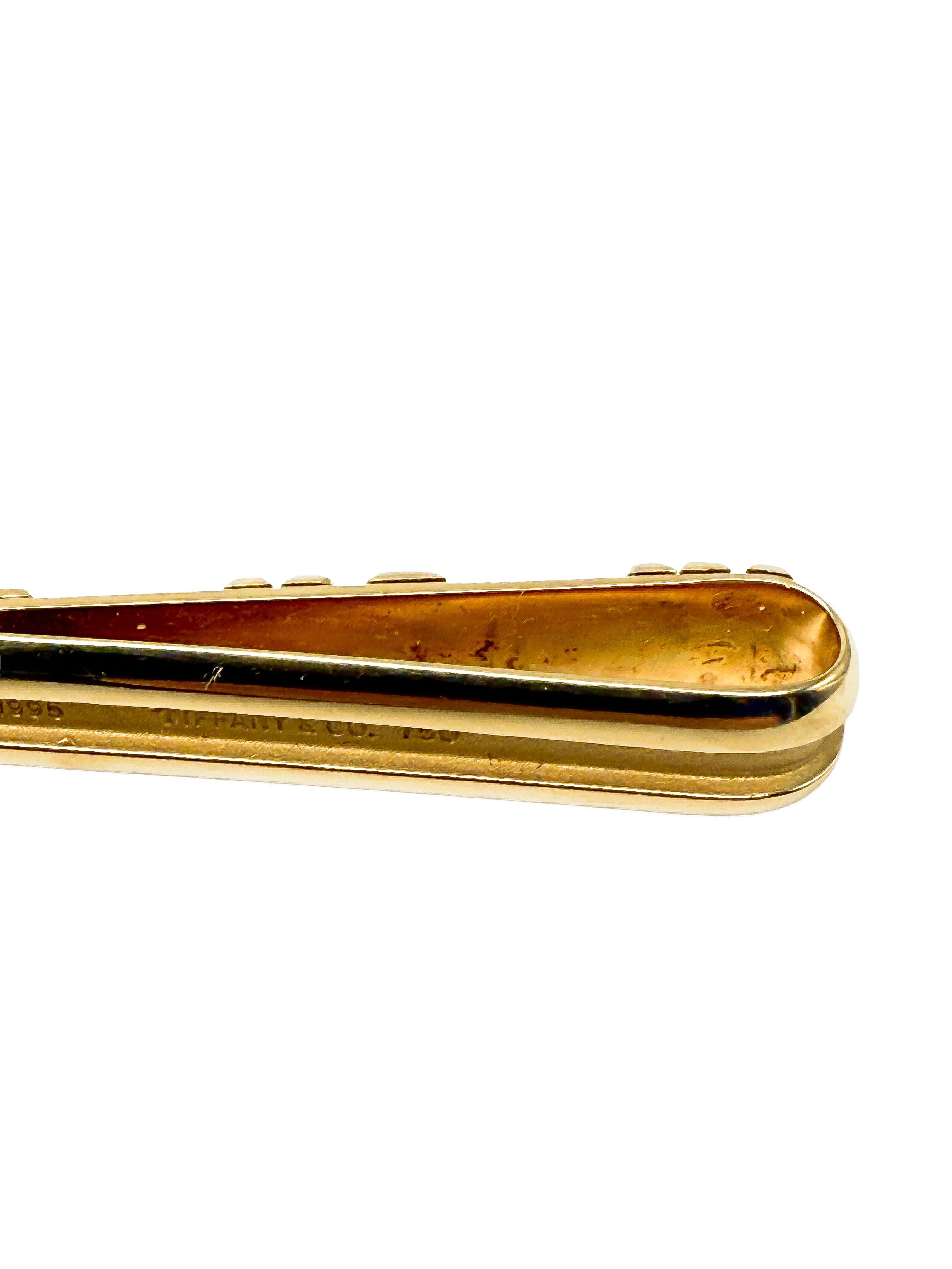 Moderno Tiffany & Co. Tie Pin – 18k Yellow Gold in vendita