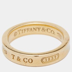 Tiffany & Co. Tiffany 1837 18k Yellow Gold Band Ring Size 51