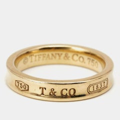 Tiffany & Co. Tiffany 1837 18k Yellow Gold Band Ring Size 54