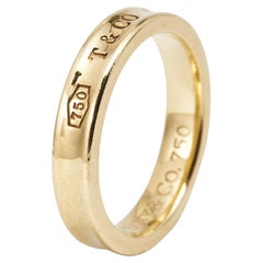 Tiffany & Co. Tiffany 1837 18k Yellow Gold Band Ring Size 54