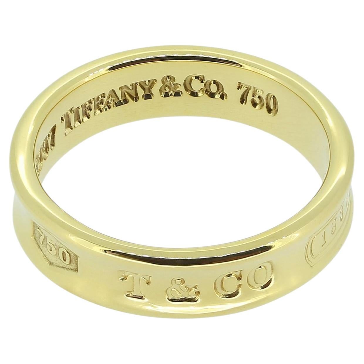 Tiffany & Co. Tiffany 1837 Band Ring Size W (65) For Sale