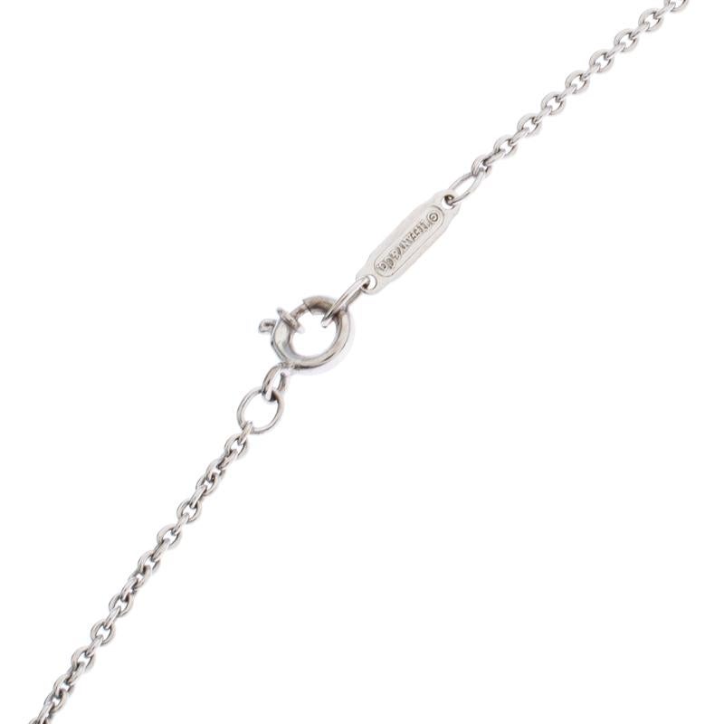 Tiffany and Co. Tiffany 1837 Diamond 18K White Gold Circle Pendant ...