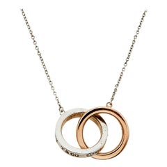 Tiffany & Co. Tiffany 1837 Interlocking Circles Sterling Rubedo Pendant Necklace