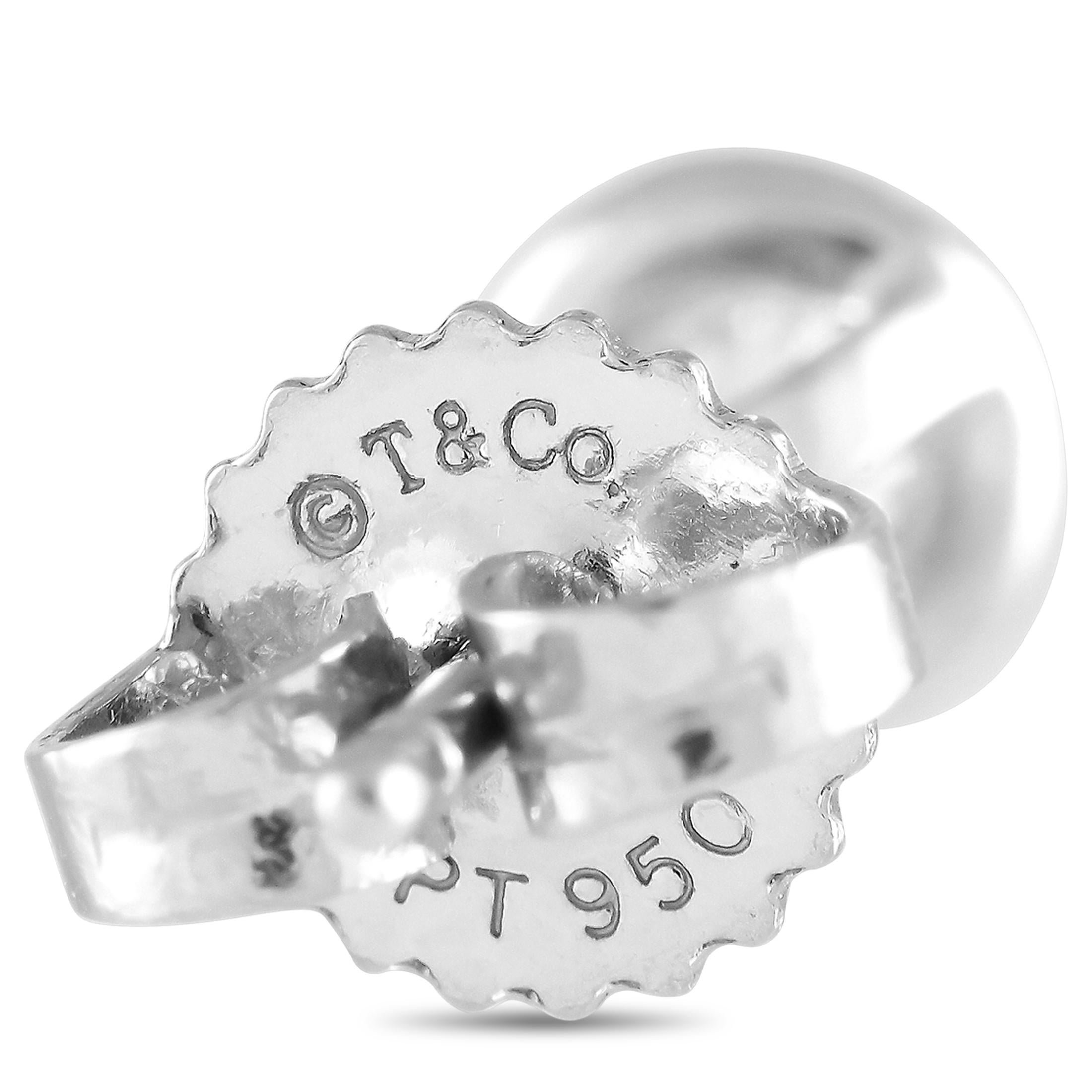 Tiffany & Co. Tiffany & Co. Pendientes de diamantes de platino 0,34 ct TI12-110624 Corte redondo