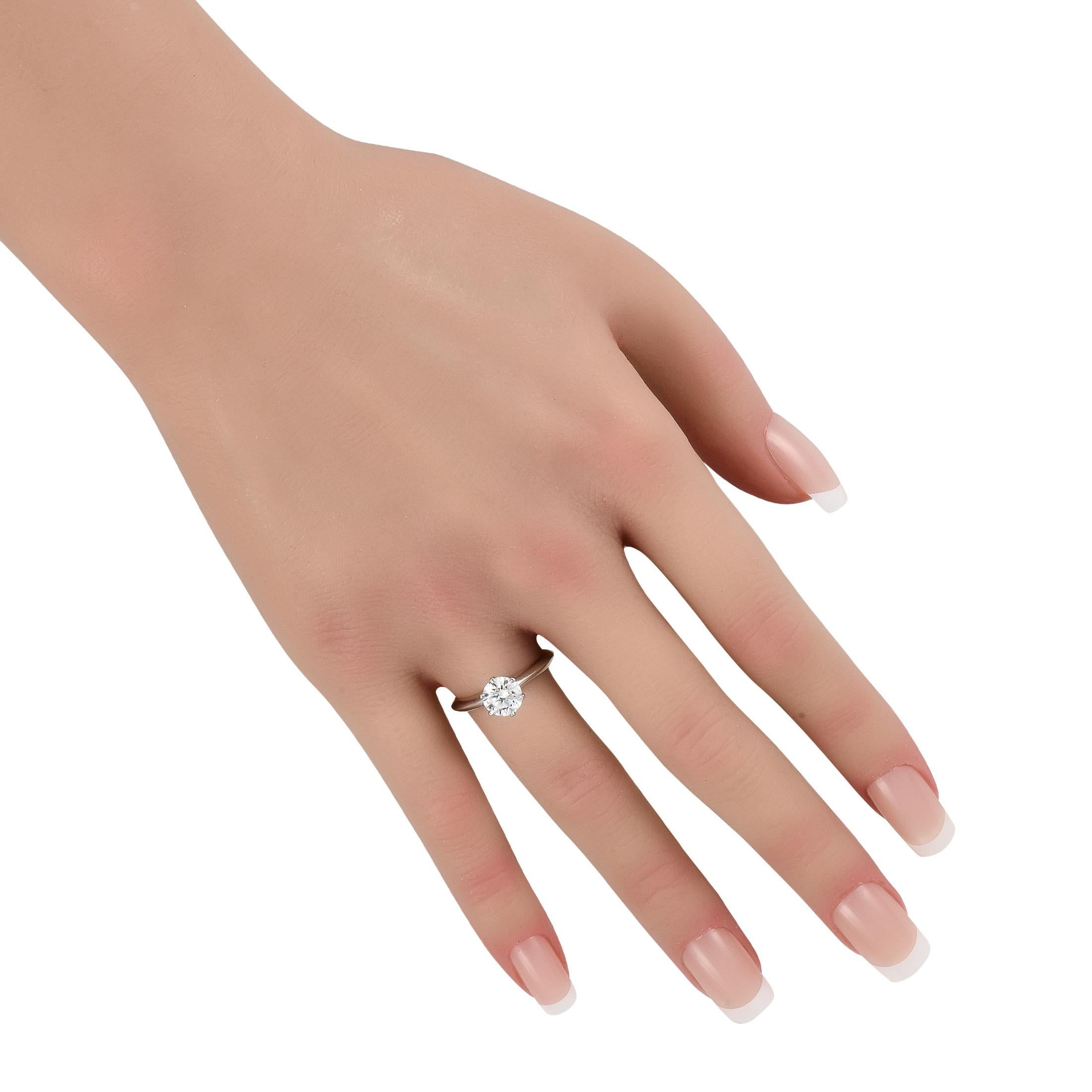 Tiffany & Co. Tiffany & Co. Anillo de platino con diamantes de 1,10 ct TI23-110624 Corte redondo